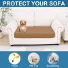 imageSmiry Printed Couch Cushion Covers Stretch Soft Couch Covers for Sofa Washable NonSlip Sofa Slipcover Furniture Protector for Indoor and Outdoor 3 Pack Dark GreyCamel