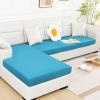 imageSmiry Printed Couch Cushion Covers Stretch Soft Couch Covers for Sofa Washable NonSlip Sofa Slipcover Furniture Protector for Indoor and Outdoor 3 Pack Dark GreyPeacock Blue
