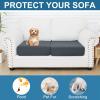 imageSmiry Printed Couch Cushion Covers Stretch Soft Couch Covers for Sofa Washable NonSlip Sofa Slipcover Furniture Protector for Indoor and Outdoor 3 Pack Dark GreyDark Grey