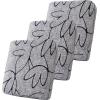 imageSmiry Printed Couch Cushion Covers Stretch Soft Couch Covers for Sofa Washable NonSlip Sofa Slipcover Furniture Protector for Indoor and Outdoor 3 Pack Dark GreyGrey and Black