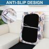 imageSmiry Printed Couch Cushion Covers Stretch Soft Couch Covers for Sofa Washable NonSlip Sofa Slipcover Furniture Protector for Indoor and Outdoor 3 Pack Dark GreyBeige