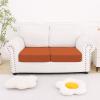 imageSmiry Printed Couch Cushion Covers Stretch Soft Couch Covers for Sofa Washable NonSlip Sofa Slipcover Furniture Protector for Indoor and Outdoor 3 Pack Dark GreyRust