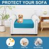 imageSmiry Printed Couch Cushion Covers Stretch Soft Couch Covers for Sofa Washable NonSlip Sofa Slipcover Furniture Protector for Indoor and Outdoor 3 Pack Dark GreyPeacock Blue