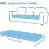 imageSmiry Printed Couch Cushion Covers Stretch Soft Couch Covers for Sofa Washable NonSlip Sofa Slipcover Furniture Protector for Indoor and Outdoor 3 Pack Dark GreyNavy