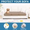 imageSmiry Printed Couch Cushion Covers Stretch Soft Couch Covers for Sofa Washable NonSlip Sofa Slipcover Furniture Protector for Indoor and Outdoor 3 Pack Dark GreyMocha