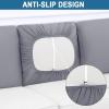 imageSmiry Printed Couch Cushion Covers Stretch Soft Couch Covers for Sofa Washable NonSlip Sofa Slipcover Furniture Protector for Indoor and Outdoor 3 Pack Dark GreyGrey