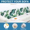 imageSmiry Printed Couch Cushion Covers Stretch Soft Couch Covers for Sofa Washable NonSlip Sofa Slipcover Furniture Protector for Indoor and Outdoor 3 Pack Dark GreyGreen