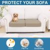 imageSmiry Printed Couch Cushion Covers Stretch Soft Couch Covers for Sofa Washable NonSlip Sofa Slipcover Furniture Protector for Indoor and Outdoor 3 Pack Dark GreyTaupe