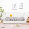imageSmiry Printed Couch Cushion Covers Stretch Soft Couch Covers for Sofa Washable NonSlip Sofa Slipcover Furniture Protector for Indoor and Outdoor 3 Pack Dark GreyBrown and White