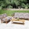 imageSmiry Printed Couch Cushion Covers Stretch Soft Couch Covers for Sofa Washable NonSlip Sofa Slipcover Furniture Protector for Indoor and Outdoor 3 Pack Dark GreyBrown and White
