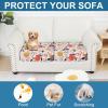 imageSmiry Printed Couch Cushion Covers Stretch Soft Couch Covers for Sofa Washable NonSlip Sofa Slipcover Furniture Protector for Indoor and Outdoor 3 Pack Dark GreyOrange