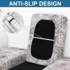 imageSmiry Printed Couch Cushion Covers Stretch Soft Couch Covers for Sofa Washable NonSlip Sofa Slipcover Furniture Protector for Indoor and Outdoor 3 Pack Dark GreyBrown and White