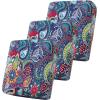imageSmiry Printed Couch Cushion Covers Stretch Soft Couch Covers for Sofa Washable NonSlip Sofa Slipcover Furniture Protector for Indoor and Outdoor 3 Pack Dark GreyBlue Green