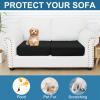 imageSmiry Printed Couch Cushion Covers Stretch Soft Couch Covers for Sofa Washable NonSlip Sofa Slipcover Furniture Protector for Indoor and Outdoor 3 Pack Dark GreyBlack