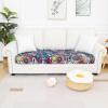 imageSmiry Printed Couch Cushion Covers Stretch Soft Couch Covers for Sofa Washable NonSlip Sofa Slipcover Furniture Protector for Indoor and Outdoor 3 Pack Dark GreyBlue Green
