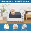 imageSmiry Printed Couch Cushion Covers Stretch Soft Couch Covers for Sofa Washable NonSlip Sofa Slipcover Furniture Protector for Indoor and Outdoor 3 Pack Dark GreyDark Grey