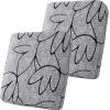 imageSmiry Printed Couch Cushion Covers Stretch Soft Couch Covers for Sofa Washable NonSlip Sofa Slipcover Furniture Protector for Indoor and Outdoor 3 Pack Dark GreyGrey and Black
