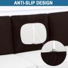 imageSmiry Printed Couch Cushion Covers Stretch Soft Couch Covers for Sofa Washable NonSlip Sofa Slipcover Furniture Protector for Indoor and Outdoor 3 Pack Dark GreyChocolate