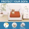 imageSmiry Printed Couch Cushion Covers Stretch Soft Couch Covers for Sofa Washable NonSlip Sofa Slipcover Furniture Protector for Indoor and Outdoor 3 Pack Dark GreyRust