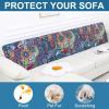 imageSmiry Printed Couch Cushion Covers Stretch Soft Couch Covers for Sofa Washable NonSlip Sofa Slipcover Furniture Protector for Indoor and Outdoor 3 Pack Dark GreyBlue Green
