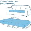 imageSmiry Printed Couch Cushion Covers Stretch Soft Couch Covers for Sofa Washable NonSlip Sofa Slipcover Furniture Protector for Indoor and Outdoor 3 Pack Dark GreyBlack