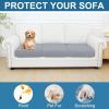 imageSmiry Printed Couch Cushion Covers Stretch Soft Couch Covers for Sofa Washable NonSlip Sofa Slipcover Furniture Protector for Indoor and Outdoor 3 Pack Dark GreyGrey