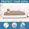 imageSmiry Printed Couch Cushion Covers Stretch Soft Couch Covers for Sofa Washable NonSlip Sofa Slipcover Furniture Protector for Indoor and Outdoor 3 Pack Dark GreyMocha