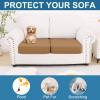 imageSmiry Printed Couch Cushion Covers Stretch Soft Couch Covers for Sofa Washable NonSlip Sofa Slipcover Furniture Protector for Indoor and Outdoor 3 Pack Dark GreyCamel