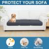 imageSmiry Printed Couch Cushion Covers Stretch Soft Couch Covers for Sofa Washable NonSlip Sofa Slipcover Furniture Protector for Indoor and Outdoor 3 Pack Dark GreyDark Grey