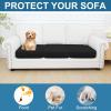 imageSmiry Printed Couch Cushion Covers Stretch Soft Couch Covers for Sofa Washable NonSlip Sofa Slipcover Furniture Protector for Indoor and Outdoor 3 Pack Dark GreyBlack