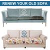 imageSmiry Printed Couch Cushion Covers Stretch Soft Couch Covers for Sofa Washable NonSlip Sofa Slipcover Furniture Protector for Indoor and Outdoor 3 Pack Dark GreyOrange