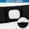 imageSmiry Printed Couch Cushion Covers Stretch Soft Couch Covers for Sofa Washable NonSlip Sofa Slipcover Furniture Protector for Indoor and Outdoor 3 Pack Dark GreyBlack