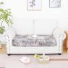 imageSmiry Printed Couch Cushion Covers Stretch Soft Couch Covers for Sofa Washable NonSlip Sofa Slipcover Furniture Protector for Indoor and Outdoor 3 Pack Dark GreyBrown and White