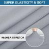 imageSmiry Printed Couch Cushion Covers Stretch Soft Couch Covers for Sofa Washable NonSlip Sofa Slipcover Furniture Protector for Indoor and Outdoor 3 Pack Dark GreyGrey