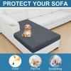 imageSmiry Printed Couch Cushion Covers Stretch Soft Couch Covers for Sofa Washable NonSlip Sofa Slipcover Furniture Protector for Indoor and Outdoor 3 Pack Dark GreyDark Grey