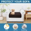 imageSmiry Printed Couch Cushion Covers Stretch Soft Couch Covers for Sofa Washable NonSlip Sofa Slipcover Furniture Protector for Indoor and Outdoor 3 Pack Dark GreyChocolate