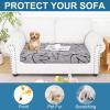 imageSmiry Printed Couch Cushion Covers Stretch Soft Couch Covers for Sofa Washable NonSlip Sofa Slipcover Furniture Protector for Indoor and Outdoor 3 Pack Dark GreyGrey and Black