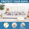 imageSmiry Printed Couch Cushion Covers Stretch Soft Couch Covers for Sofa Washable NonSlip Sofa Slipcover Furniture Protector for Indoor and Outdoor 3 Pack Dark GreyBeige
