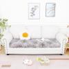 imageSmiry Printed Couch Cushion Covers Stretch Soft Couch Covers for Sofa Washable NonSlip Sofa Slipcover Furniture Protector for Indoor and Outdoor 3 Pack Dark GreyBrown and White