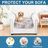 imageSmiry Printed Couch Cushion Covers Stretch Soft Couch Covers for Sofa Washable NonSlip Sofa Slipcover Furniture Protector for Indoor and Outdoor 3 Pack Dark GreyBrown and White