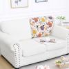 imageSmiry Printed Couch Cushion Covers Stretch Soft Couch Covers for Sofa Washable NonSlip Sofa Slipcover Furniture Protector for Indoor and Outdoor 3 Pack Dark GreyOrange