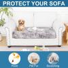 imageSmiry Printed Couch Cushion Covers Stretch Soft Couch Covers for Sofa Washable NonSlip Sofa Slipcover Furniture Protector for Indoor and Outdoor 3 Pack Dark GreyBrown and White