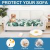 imageSmiry Printed Couch Cushion Covers Stretch Soft Couch Covers for Sofa Washable NonSlip Sofa Slipcover Furniture Protector for Indoor and Outdoor 3 Pack Dark GreyGreen