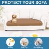 imageSmiry Printed Couch Cushion Covers Stretch Soft Couch Covers for Sofa Washable NonSlip Sofa Slipcover Furniture Protector for Indoor and Outdoor 3 Pack Dark GreyCamel