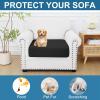 imageSmiry Printed Couch Cushion Covers Stretch Soft Couch Covers for Sofa Washable NonSlip Sofa Slipcover Furniture Protector for Indoor and Outdoor 3 Pack Dark GreyBlack