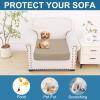 imageSmiry Printed Couch Cushion Covers Stretch Soft Couch Covers for Sofa Washable NonSlip Sofa Slipcover Furniture Protector for Indoor and Outdoor 3 Pack Dark GreyTaupe