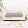 imageSmiry Printed Couch Cushion Covers Stretch Soft Couch Covers for Sofa Washable NonSlip Sofa Slipcover Furniture Protector for Indoor and Outdoor 3 Pack Dark GreyTaupe