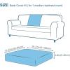 imageSmiry Printed Couch Cushion Covers Stretch Soft Couch Covers for Sofa Washable NonSlip Sofa Slipcover Furniture Protector for Indoor and Outdoor 3 Pack Dark GreyBlue Green