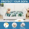 imageSmiry Printed Couch Cushion Covers Stretch Soft Couch Covers for Sofa Washable NonSlip Sofa Slipcover Furniture Protector for Indoor and Outdoor 3 Pack Dark GreyGreen