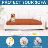 imageSmiry Printed Couch Cushion Covers Stretch Soft Couch Covers for Sofa Washable NonSlip Sofa Slipcover Furniture Protector for Indoor and Outdoor 3 Pack Dark GreyRust